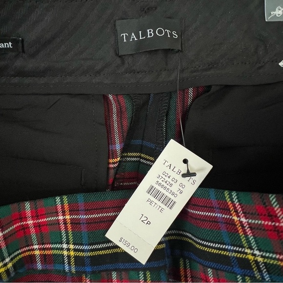 Talbots Wool Hampshire Ankle Tartan Celebrating Holiday Plaid Pants 12P money - Picture 6 of 13